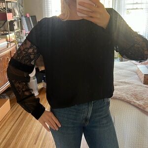 Loft lace sleeve detail blouse